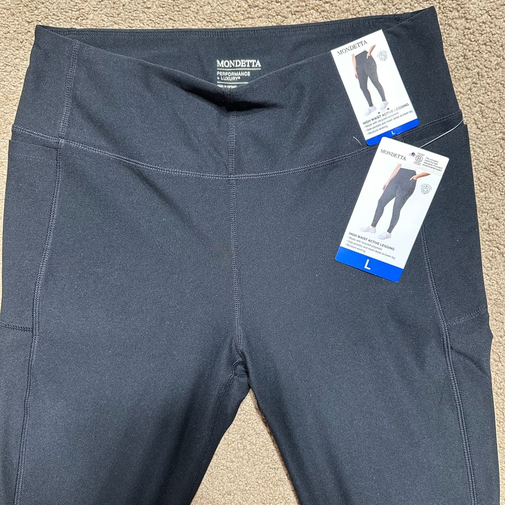 Mondetta High Waist Black Active Leggings